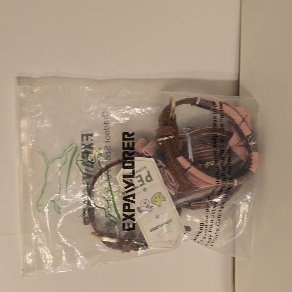 ExPAWLorer Pink and Brown Pet Harness